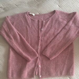 Women's Muted Pink Cardigan Sweater